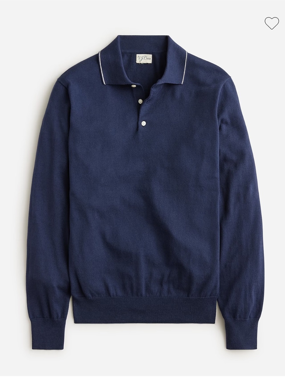 NWT JCREW Heritage cotton tipped sweater-polo